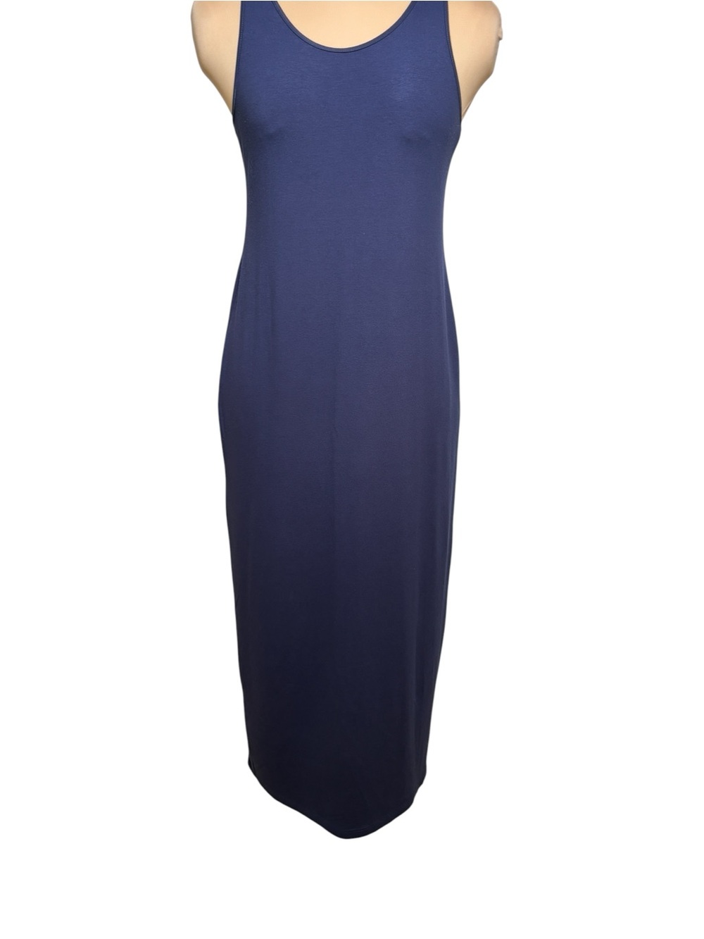 Eileen Fisher System Cobalt Blue Tank Dress Petite Sleeveless Minimalist